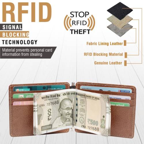 RFID Money Clip Leather Wallets Manufacturers in Edinburgh